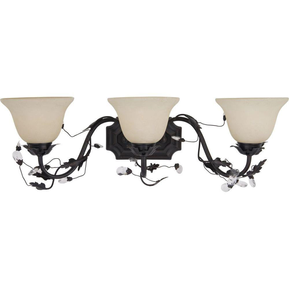 Maxim Lighting 2865FIOI Elegante 3 Light 28 inch Oil Rubbed Bronze Bath Vanity Wall Light