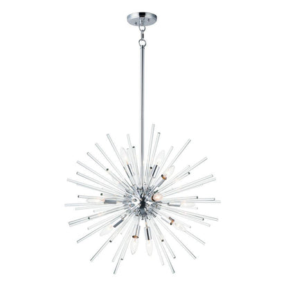 Maxim Lighting 28664CLPC Polaris 12 Light Polished Chrome Sputnik Pendant Full Hanging View