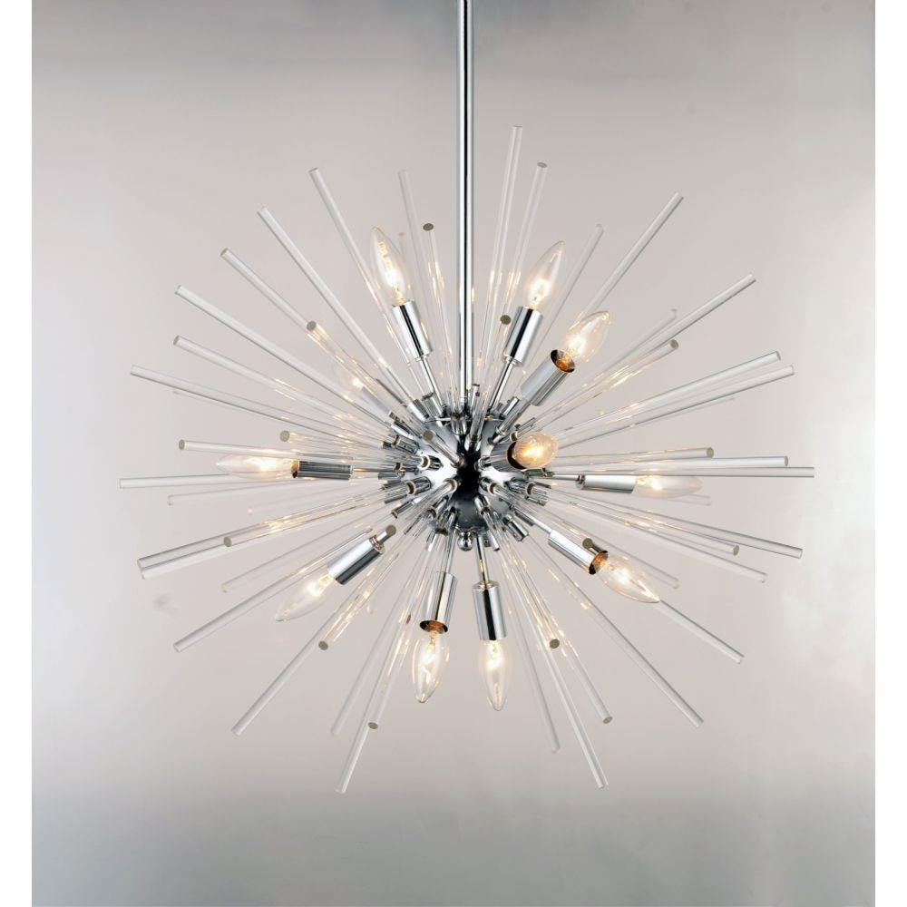 Maxim Lighting 28664CLPC Polaris 12 Light Polished Chrome Sputnik Pendant Front View