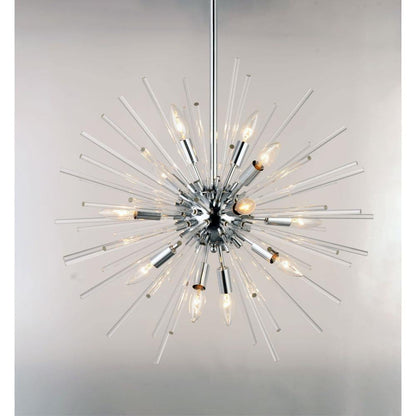 Maxim Lighting 28664CLPC Polaris 12 Light Polished Chrome Sputnik Pendant Front View