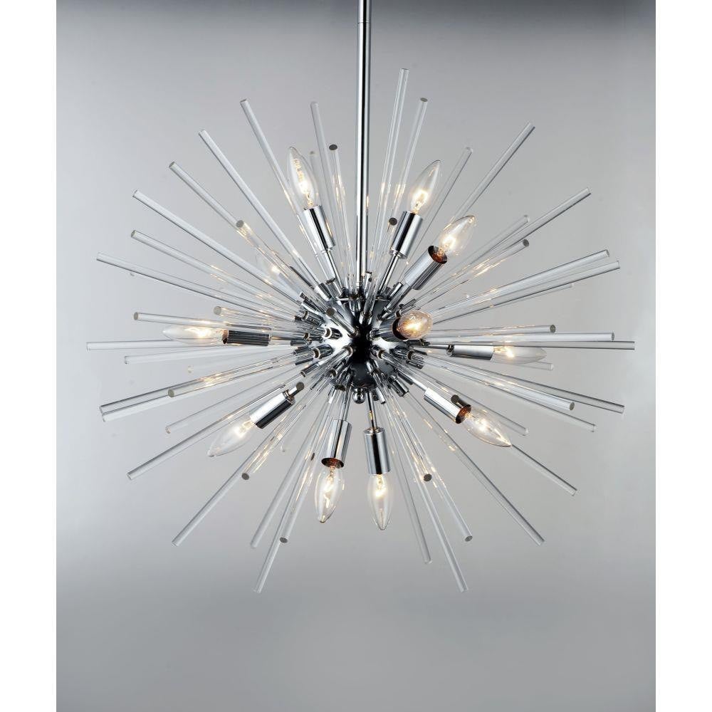 Maxim Lighting 28664CLPC Polaris 12 Light Polished Chrome Sputnik Pendant Close-Up View