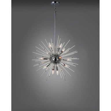 Maxim Lighting 28664CLPC Polaris 12 Light Polished Chrome Sputnik Pendant Ceiling Light