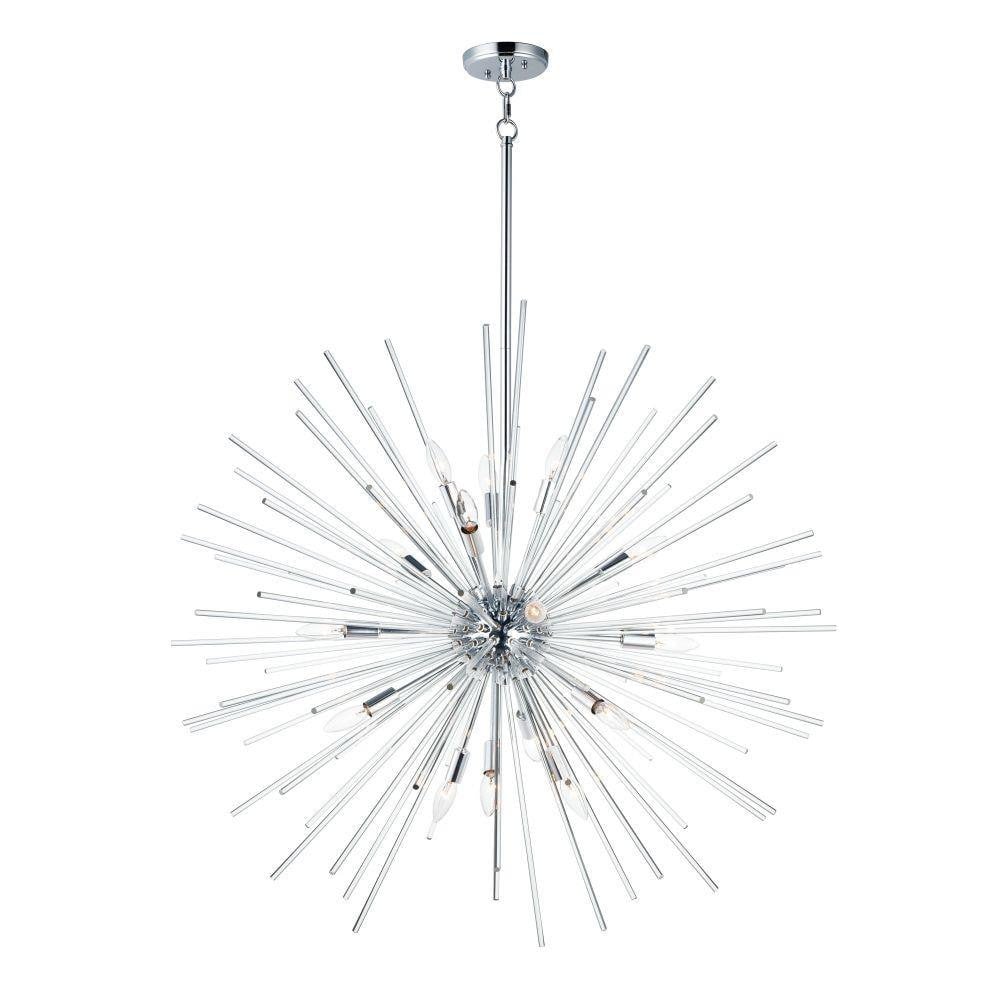 Maxim Lighting 28666CLPC Polaris 16 Light Polished Chrome Sputnik Pendant Ceiling Light - full product view on white background
