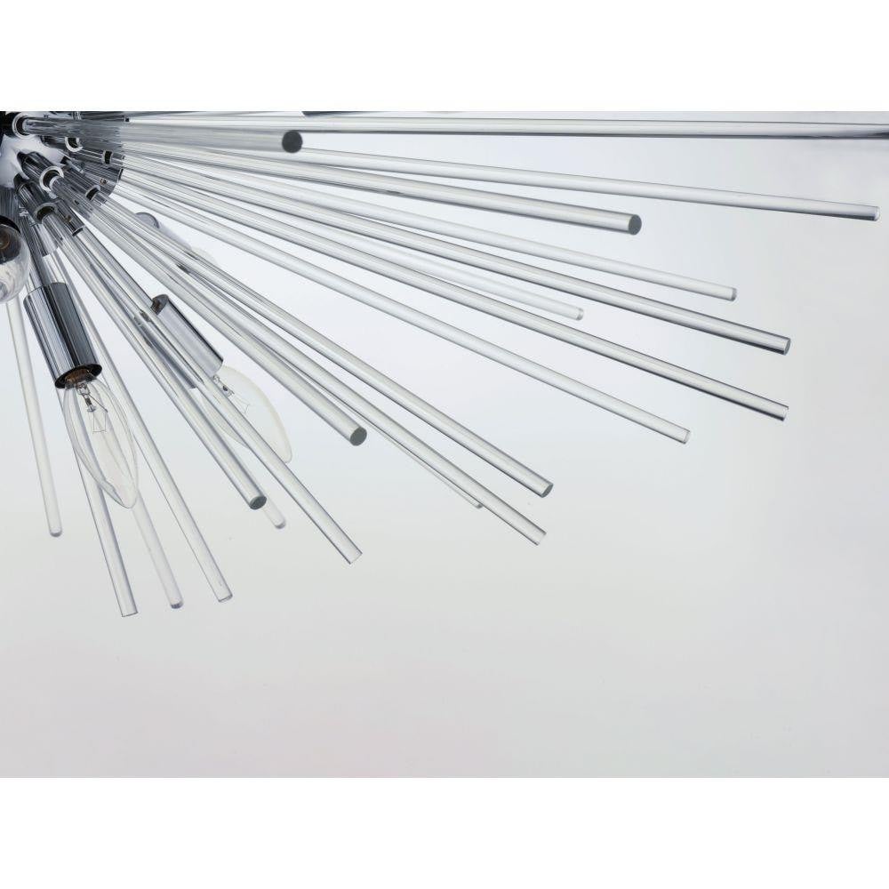 Maxim Lighting 28666CLPC Polaris Pendant - detailed view of clear glass rod arrangement