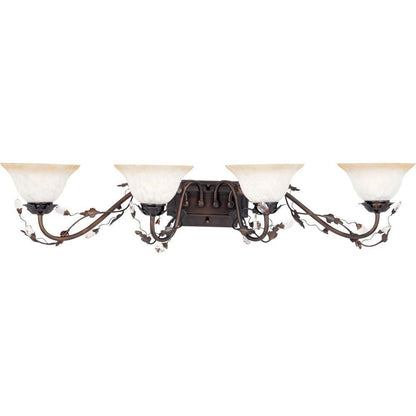 Maxim Lighting 2866FIOI Elegante 4 Light 38.5 inch Oil Rubbed Bronze Bath Vanity Wall Light