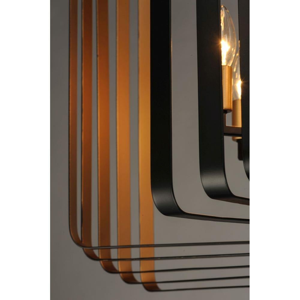 Maxim Lighting 28677BKGLD Radial 5 Light 30 Inch Black/Gold Pendant Ceiling Light - Detail Close-Up