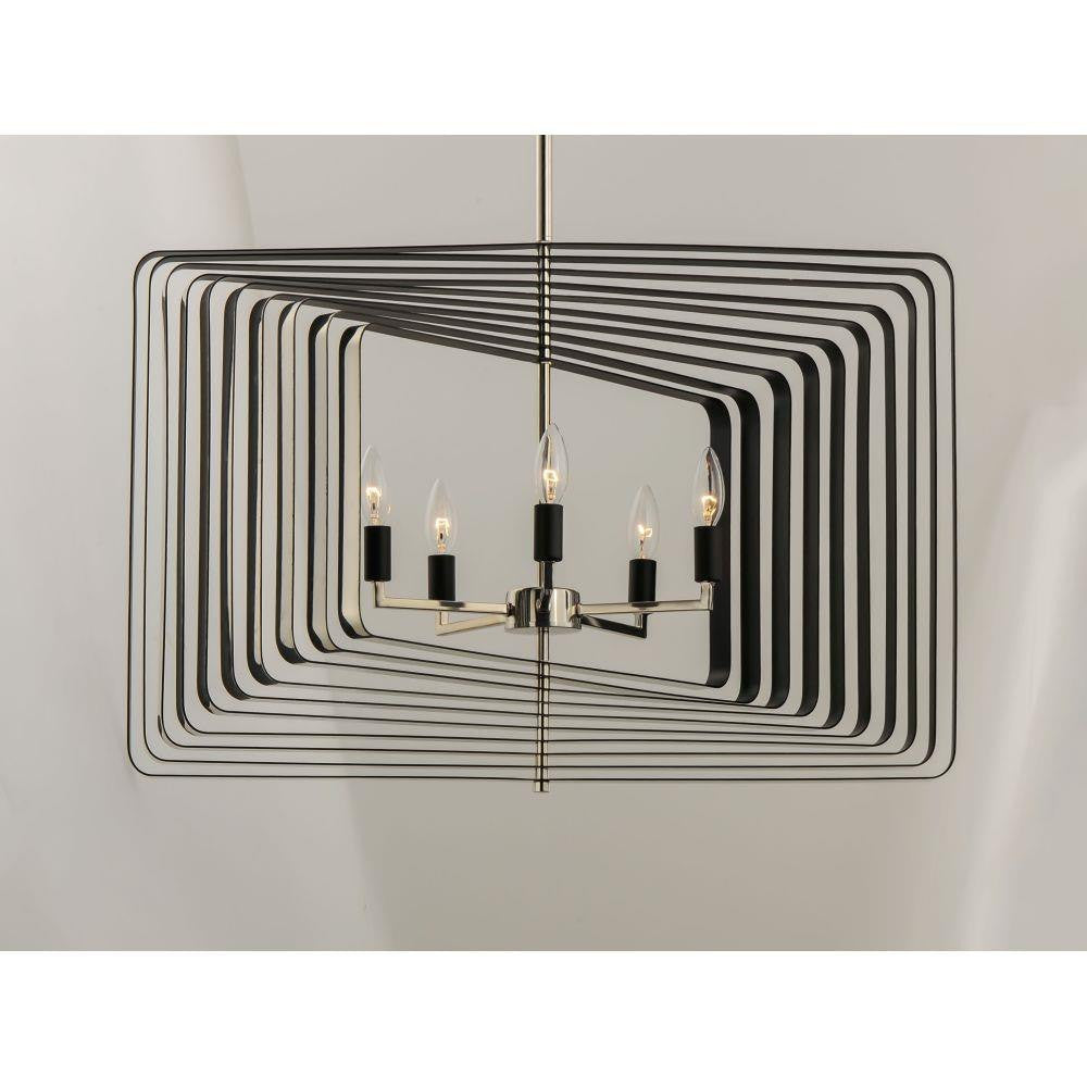 Maxim Lighting 28677PNBK Radial Chandelier - Flat Ring Configuration Close-Up