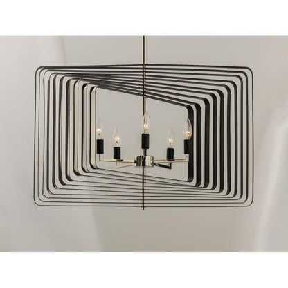 Maxim Lighting 28677PNBK Radial Chandelier - Flat Ring Configuration Close-Up