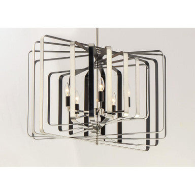 Maxim Lighting 28677PNBK Radial Chandelier - Angled Side View