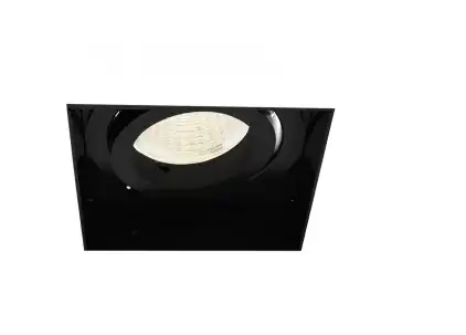 Eurofase Lighting 28718-30-028 3-in Amigo Downlight without Trim Gimbal, Square, Voltage 120V-277V, Color Temperature 3000K, Wattage 15W, Black