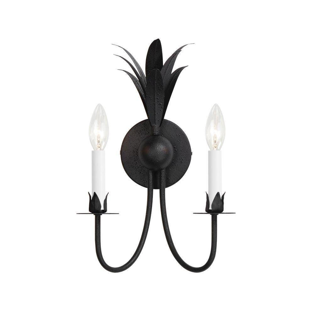 Maxim Lighting 2882AR Paloma 2 Light Anthracite Wall Sconce - Front View on White Background
