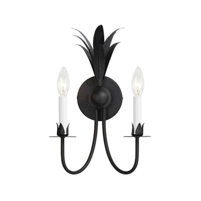 Maxim Lighting 2882AR Paloma 2 Light Anthracite Wall Sconce - Front View on White Background