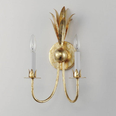 Maxim Lighting 2882GL Paloma 2 Light Gold Leaf Wall Sconce - Angle View