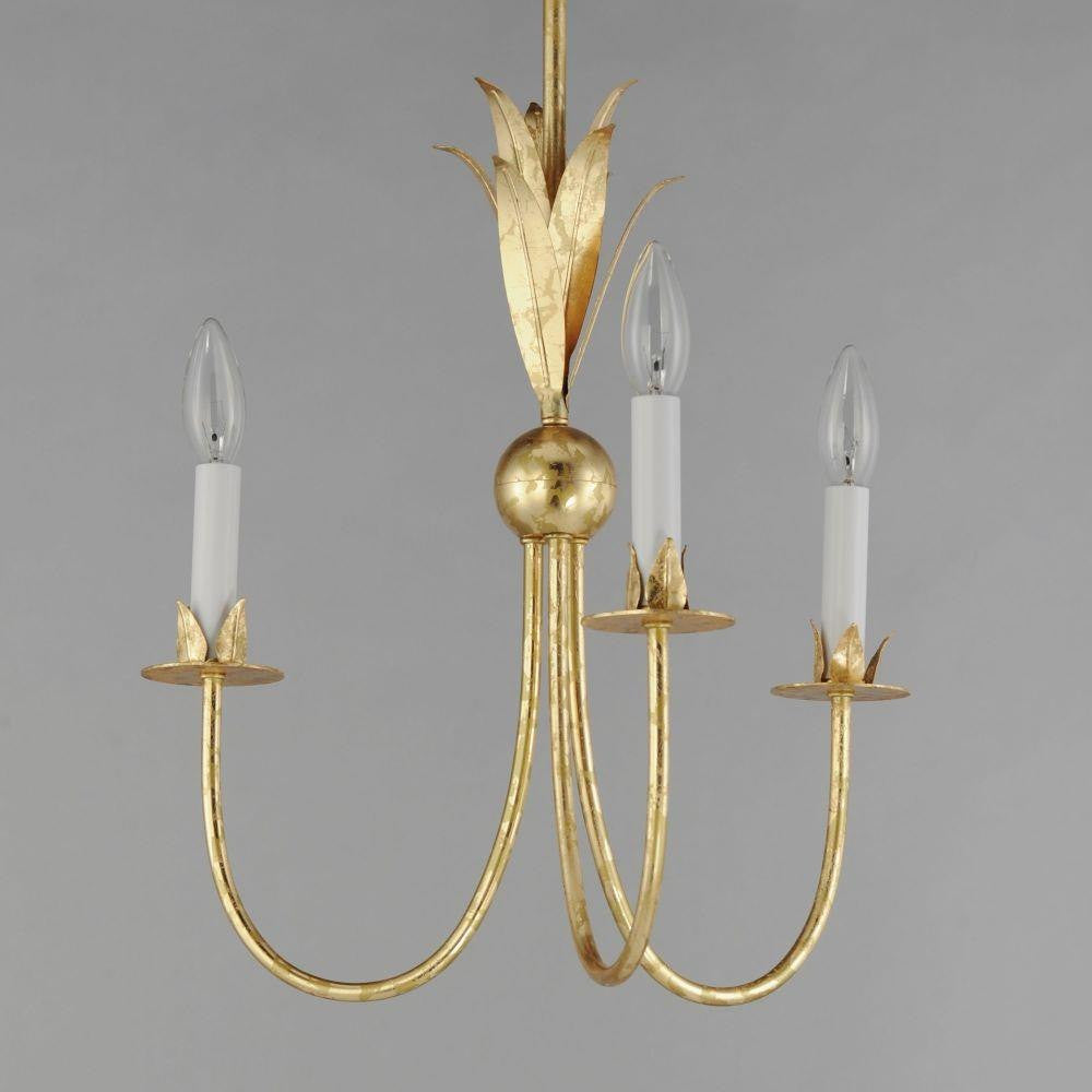Maxim Lighting 2883GL Paloma 3 Light Gold Leaf Mini Pendant Ceiling Light - Alternate Angle Detail