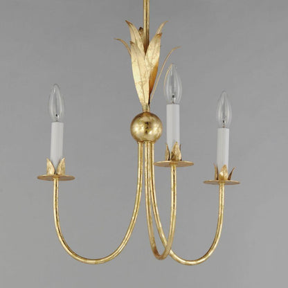 Maxim Lighting 2883GL Paloma 3 Light Gold Leaf Mini Pendant Ceiling Light - Alternate Angle Detail