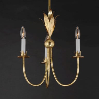 Maxim Lighting 2883GL Paloma 3 Light Gold Leaf Mini Pendant Ceiling Light - Dark Background View