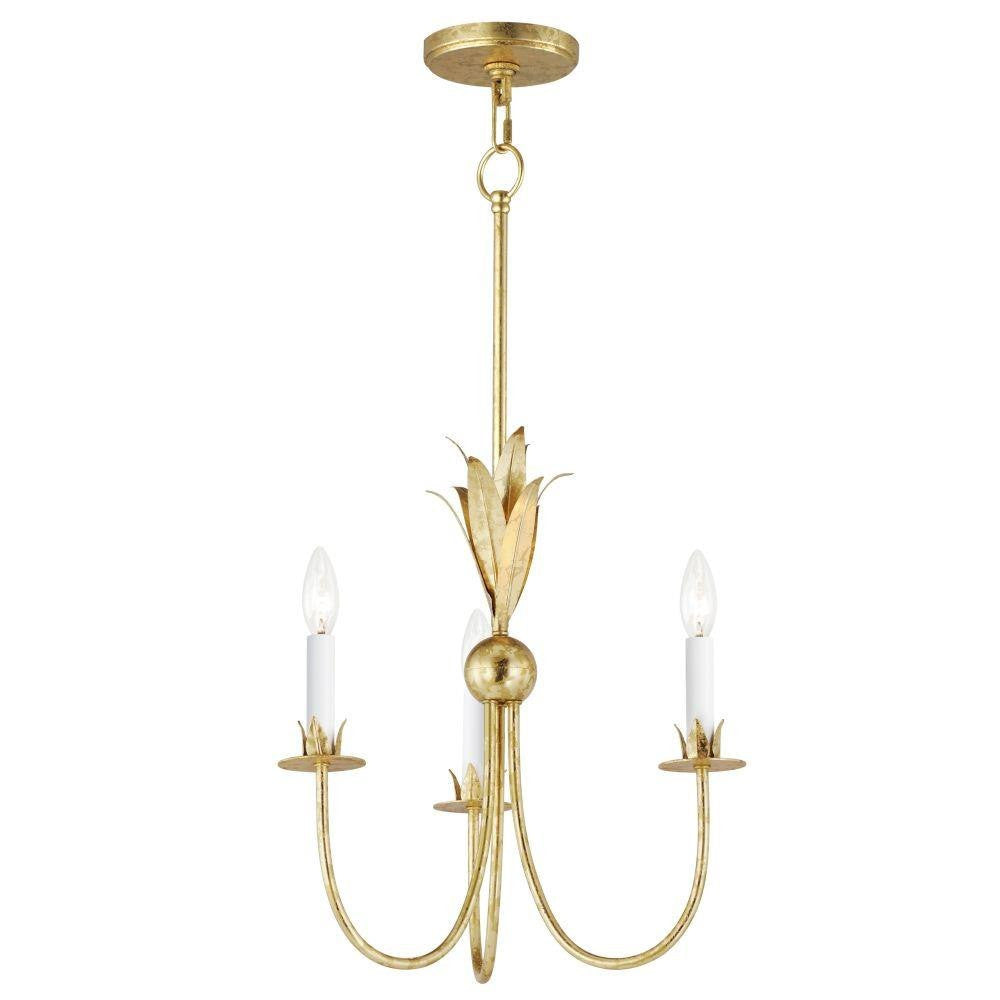 Maxim Lighting 2883GL Paloma 3 Light Gold Leaf Mini Pendant Ceiling Light - Full View on White Background