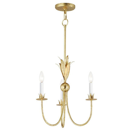 Maxim Lighting 2883GL Paloma 3 Light Gold Leaf Mini Pendant Ceiling Light - Full View on White Background