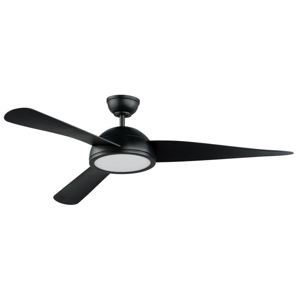 Maxim Lighting 88801BK Cupola 3 Blade 52 Inch Black Ceiling Fan with Light Kit