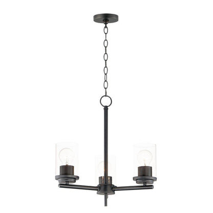 Maxim Lighting 10203CLSBR Corona 3 Light Chandelier Ceiling Light - White Background
