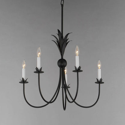 Maxim Lighting 2885AR Paloma Anthracite Chandelier - Lit Detail View