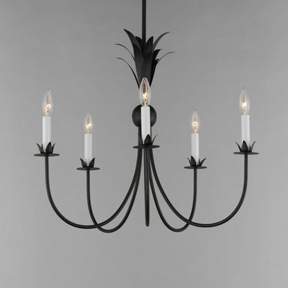 Maxim Lighting 2885AR Paloma Anthracite Chandelier - Close-Up Arm Detail