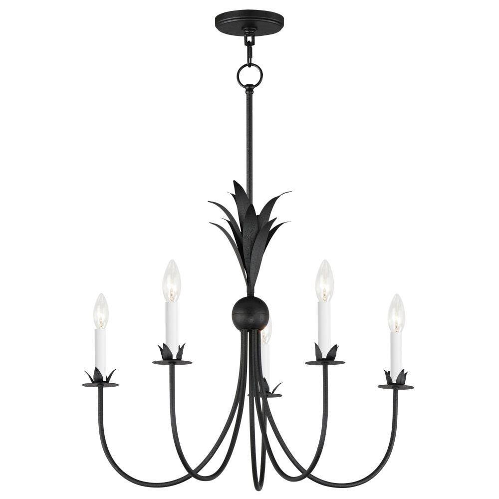 Maxim Lighting 2885AR Paloma 5 Light 26 Inch Anthracite Chandelier Ceiling Light