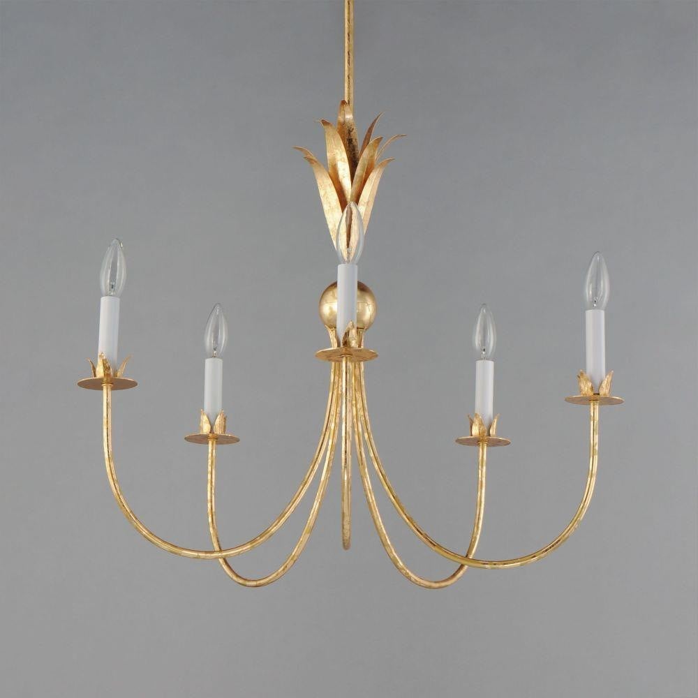 Maxim Lighting 2885GL Paloma 5 Light Gold Leaf Chandelier - Alternate Angle View