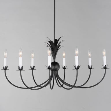 Maxim Lighting 2888AR Paloma 8 Light Anthracite Chandelier Front View