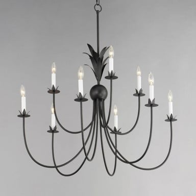 Maxim Lighting 2889GL Paloma 9 Light 36 Inch Chandelier Full View Gray Background
