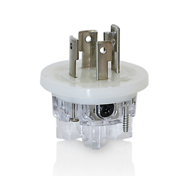 Leviton 28W76-IN 30 Amp, 480 Volt, NEMA L16-30P, 3P, 4W, Replacement Interior for Locking Plug, For use with Wetguard device only