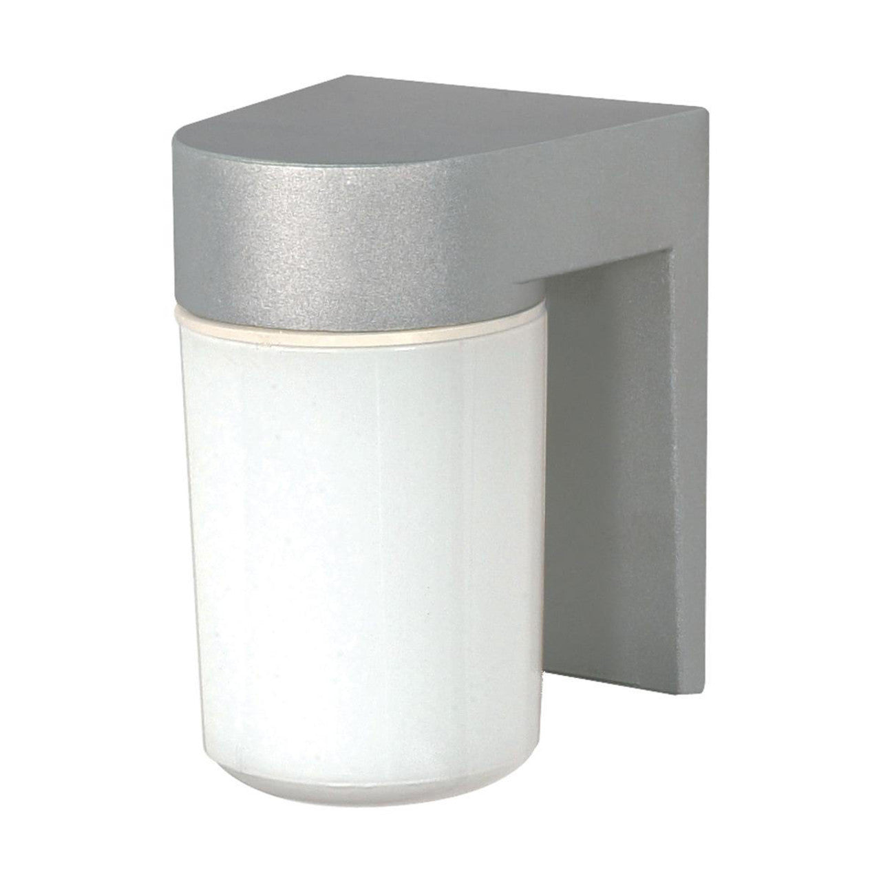 Nuvo SF77-136 1 Light 8" Wall Mount light Fixture, White Glass, Satin Aluminum Finish