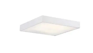 Eurofase Lighting 29002-30-028 15" Mac 1-Light Square Flush Ceiling Mount, Color Temperature 3000K, Wattage 12W, White Finish