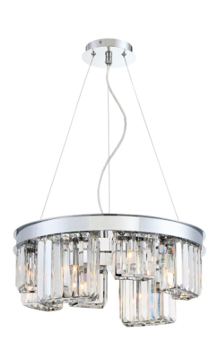 Eurofase Lighting 29078-011 Lumino 8 Light 19" Wide Crystal Drum Chandelier