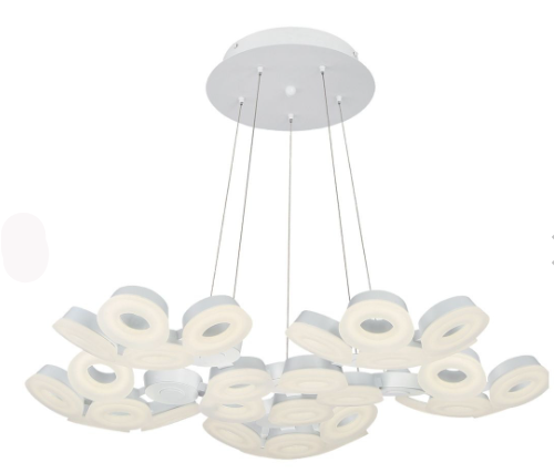 Eurofase Lighting 29094-011 Glendale 35" 30 Lights Led Chandelier Light, White Finish