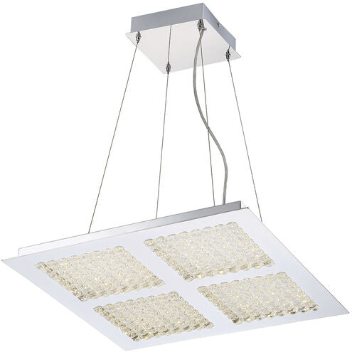 Eurofase Lighting 29117-017 Denso LED 22 inch 4 Lights Chrome Chandelier Ceiling Light