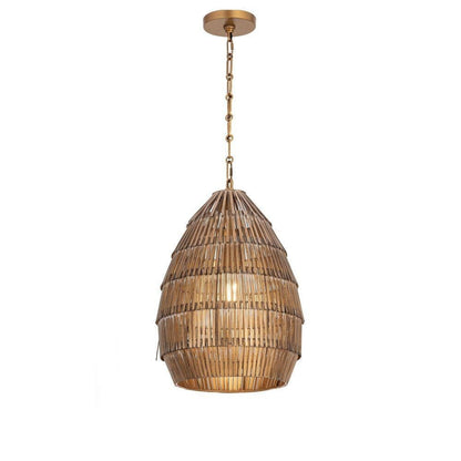 Maxim Lighting 29181AB Gilda 1 Light 18 inch Antique Brass Pendant Ceiling Light Full View with Chain