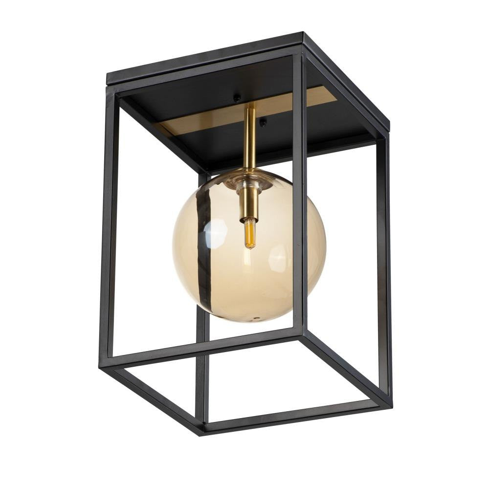 Maxim Lighting 11360MSKBKPC Fluid 1 Light Flush Mount Ceiling Light - Full Product View