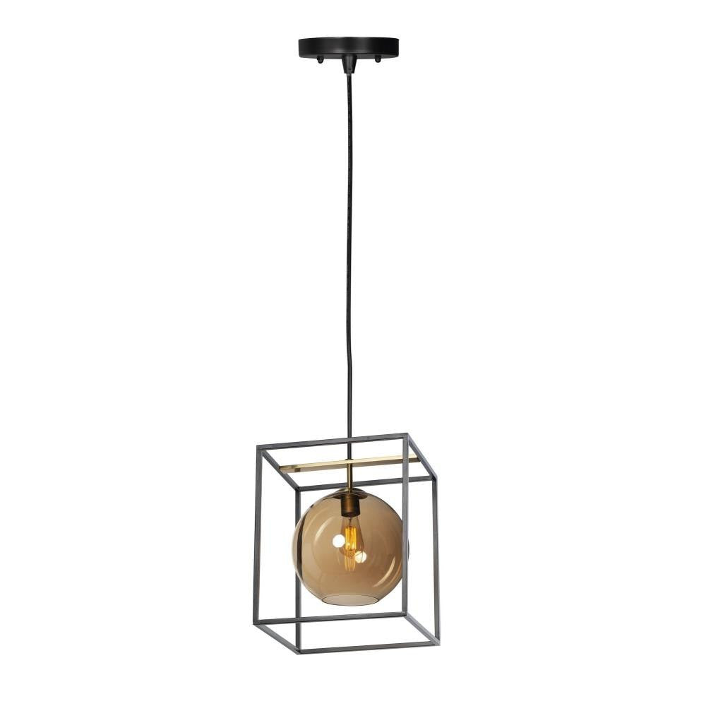 Maxim Lighting 11367MSKBKPC Fluid 1 Light 15 Inch Black/Polished Chrome Pendant Ceiling Light