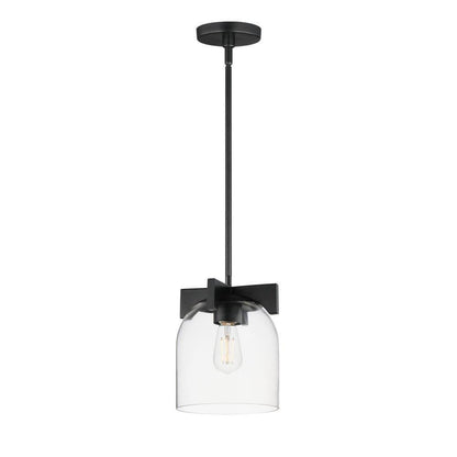 Maxim Lighting 21230MRBK Scoop 1 Light Black Pendant Ceiling Light with Marble Glass Shade