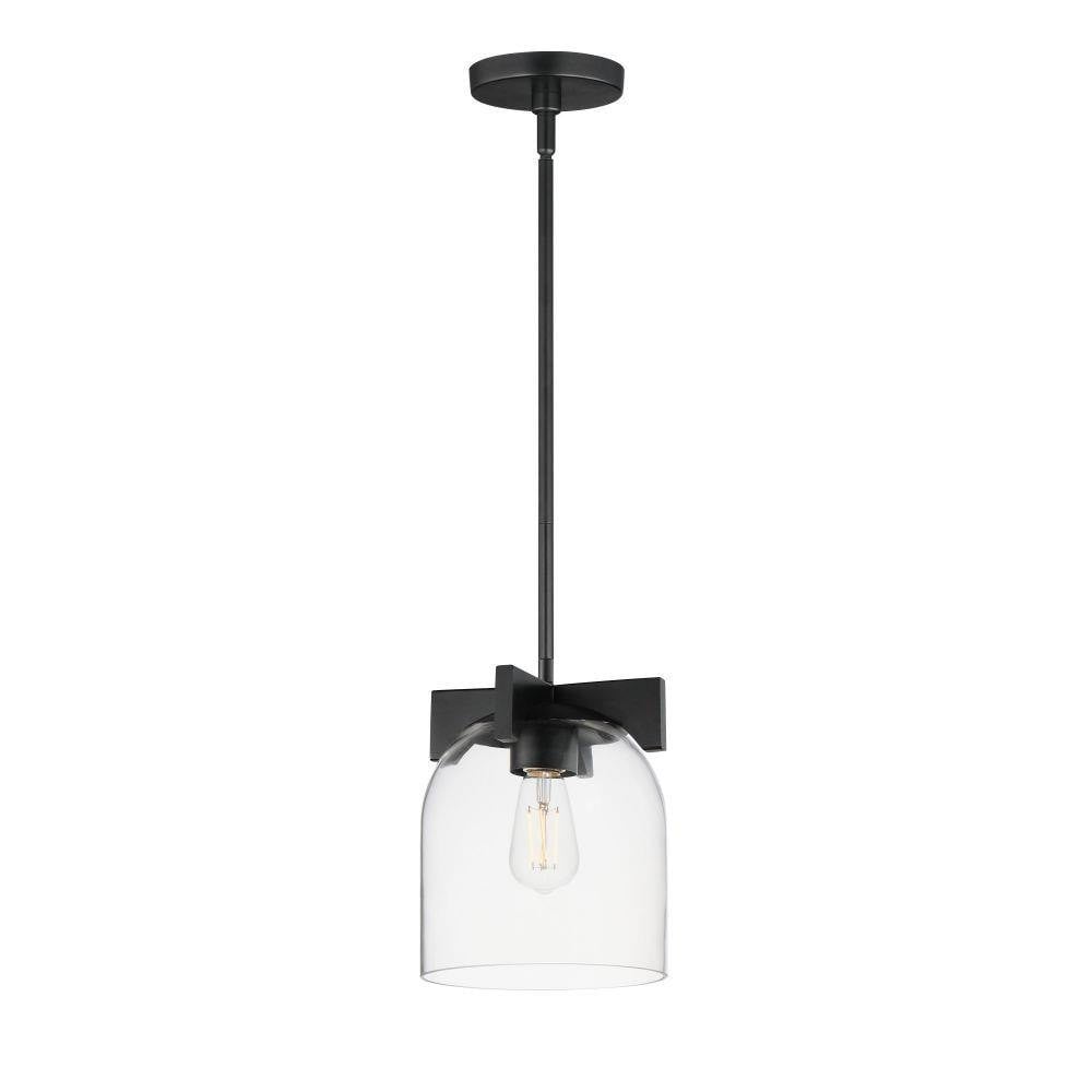 Maxim Lighting 21230MRPC Scoop 1 Light 8 inch Pendant Ceiling Light - Angle View with Bell-Shaped Glass Shade