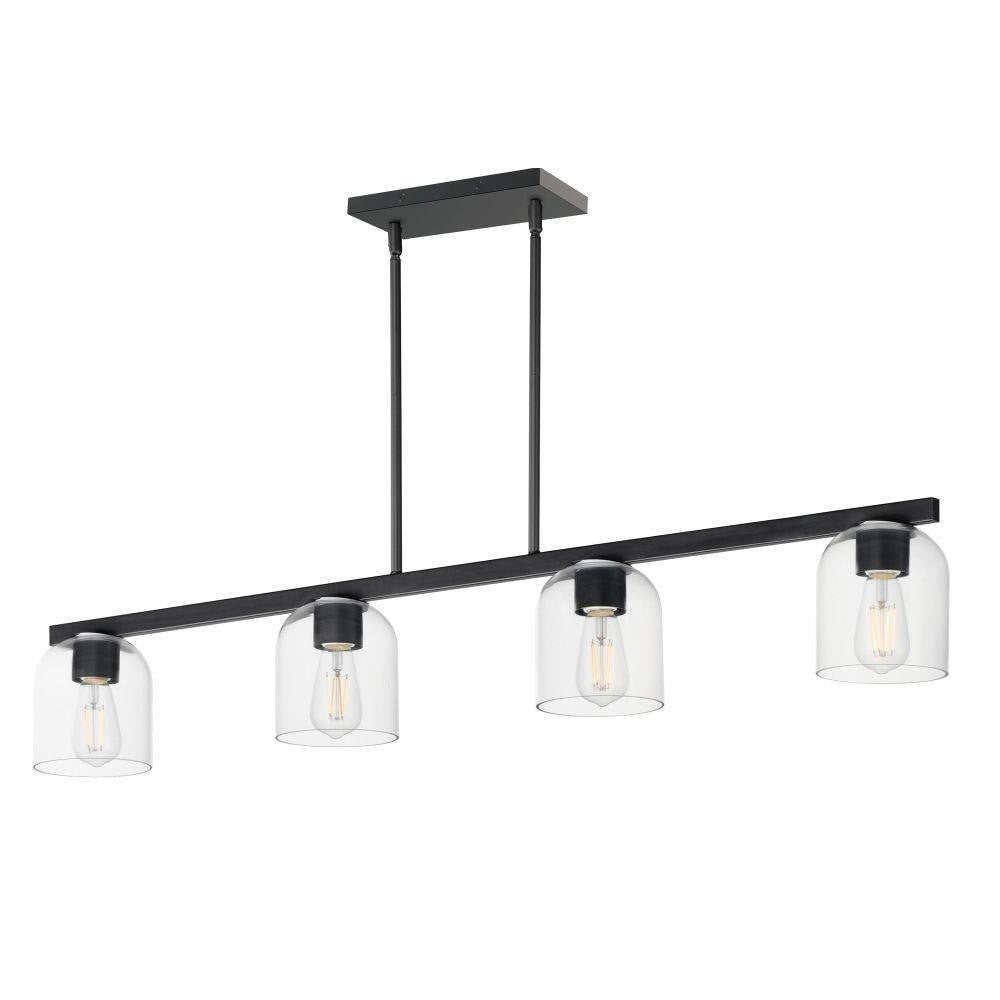 Maxim Lighting 21236CLBK Scoop 4 Light 46 inch Black Linear Pendant Ceiling Light
