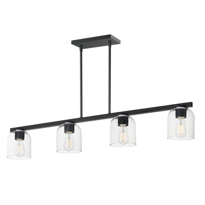 Maxim Lighting 21236CLBK Scoop 4 Light 46 inch Black Linear Pendant Ceiling Light