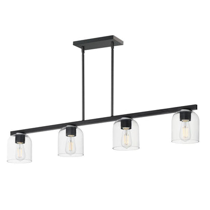 Maxim Lighting 21236CLPC Scoop 4 Light 46 Inch Polished Chrome Linear Pendant Ceiling Light