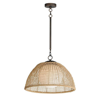 Maxim Lighting 22472NAANB Cestino 1 Light 21 inch Natural Antique Bronze Pendant Ceiling Light - white background
