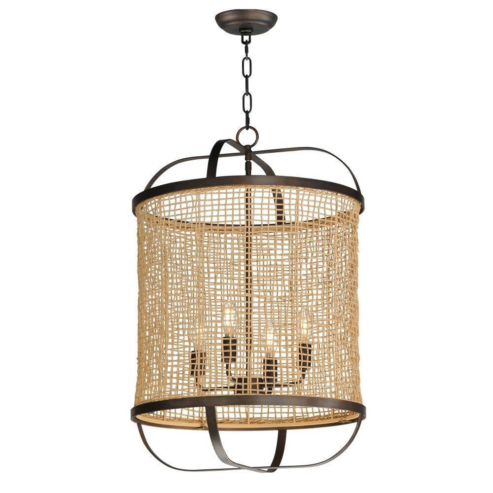 Maxim Lighting 22474NAANB Cestino 4 Light Natural Antique Bronze Pendant Ceiling Light