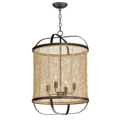 Maxim Lighting 22474NAANB Cestino 4 Light Natural Antique Bronze Pendant Ceiling Light