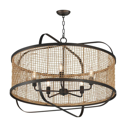 Maxim Lighting 22475WWT Cestino 5 Light 30 inch Weathered White Pendant Ceiling Light