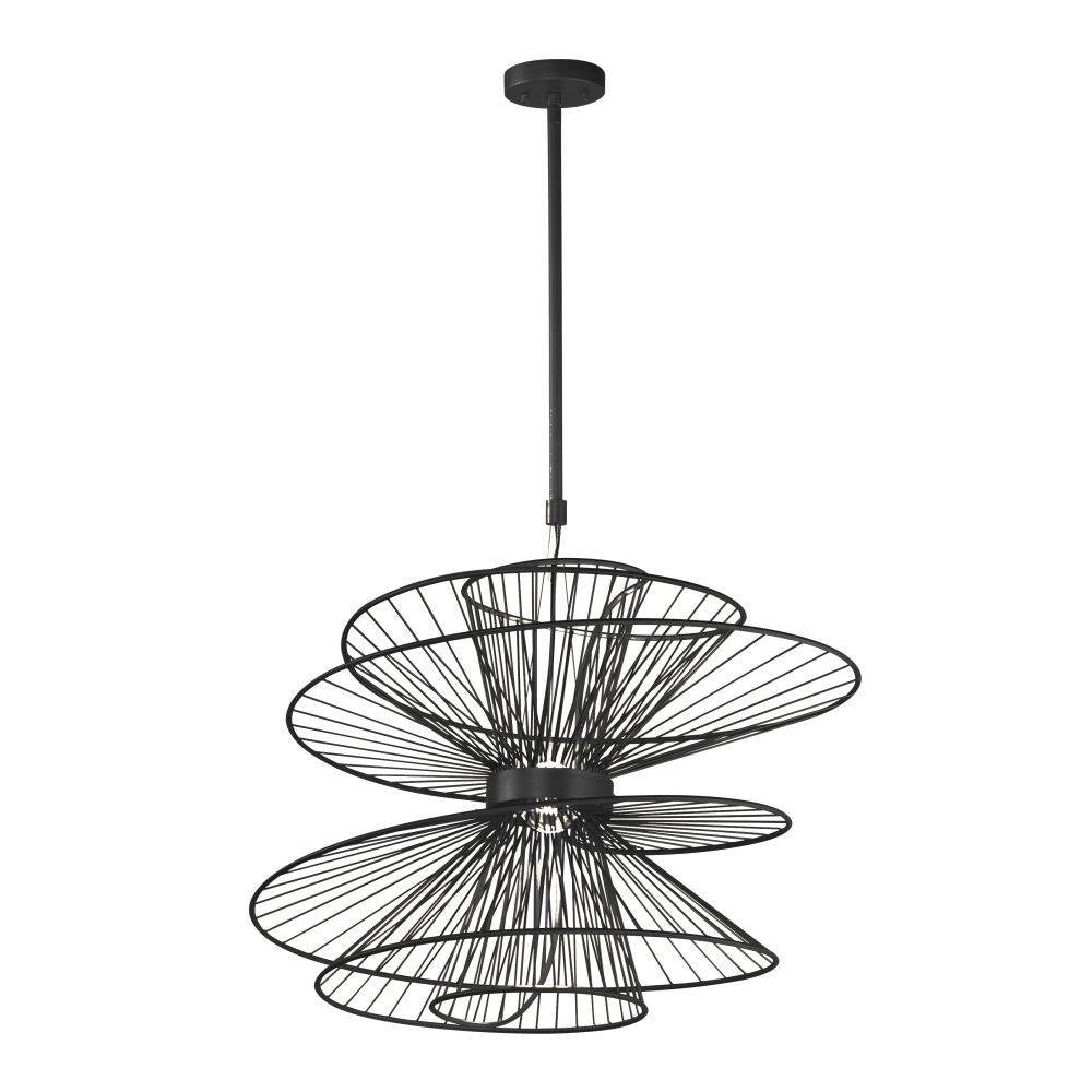 Maxim Lighting 24176BK Zeta 2 Light 28.5 Inch Black Pendant Ceiling Light