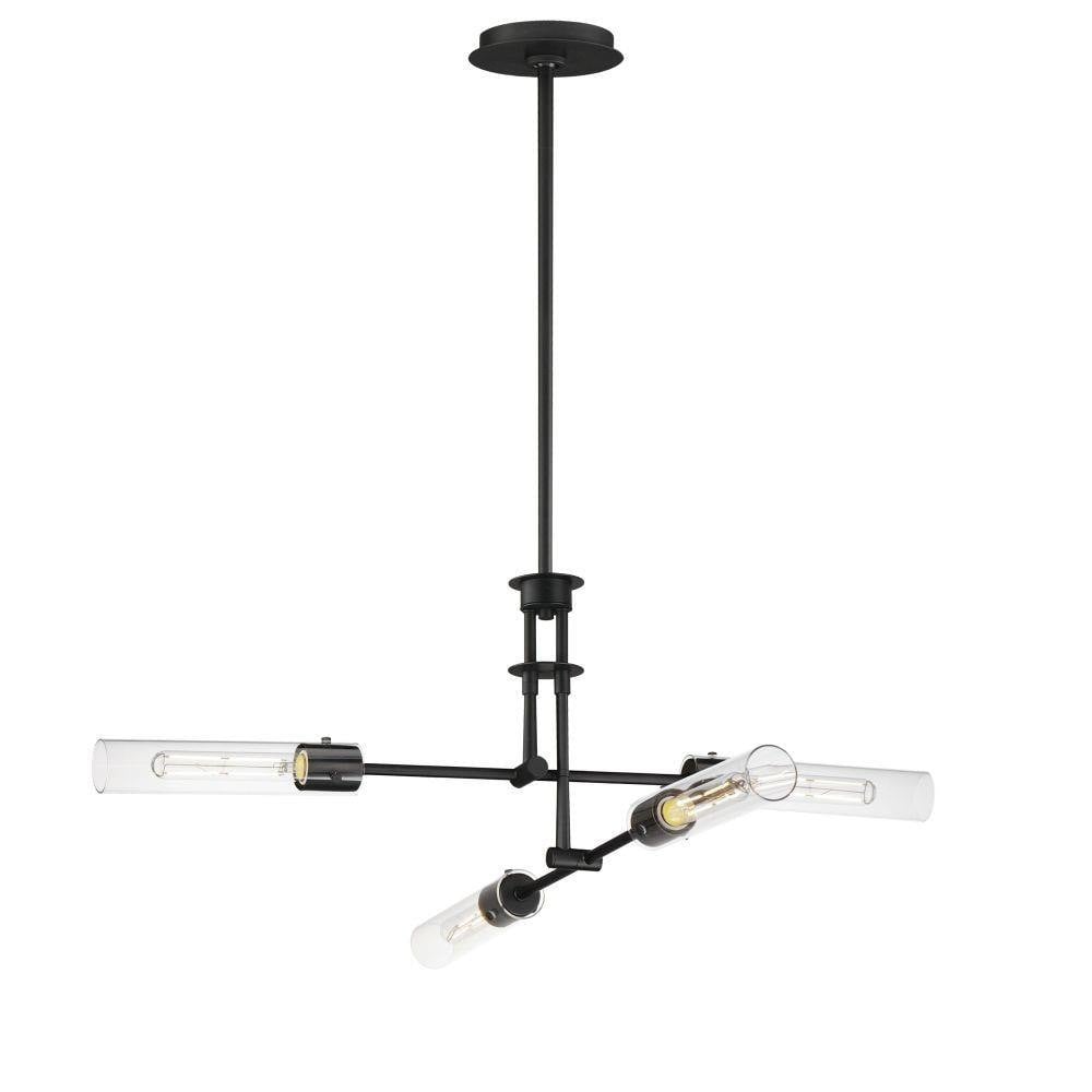 Maxim Lighting 26374CLNAB Equilibrium 4 Light 36 Inch Naturally Aged Brass Pendant Ceiling Light